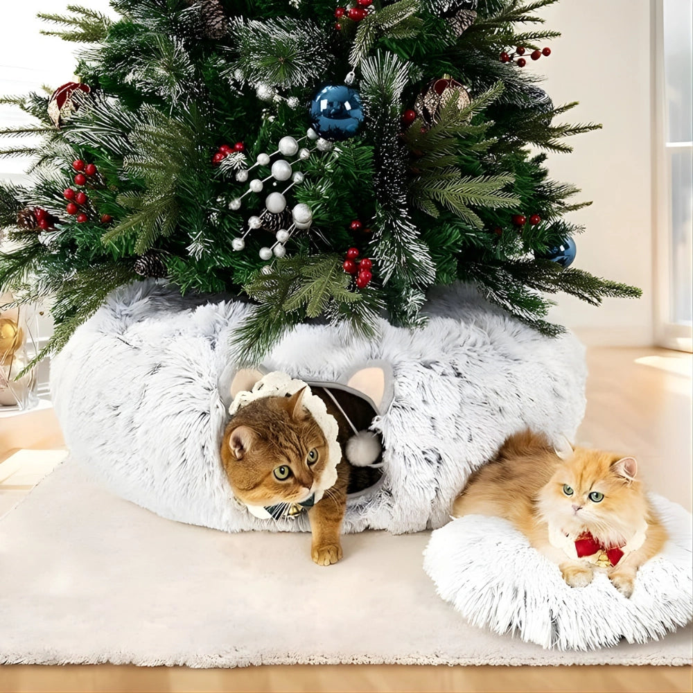 Tunnel pour chat gris