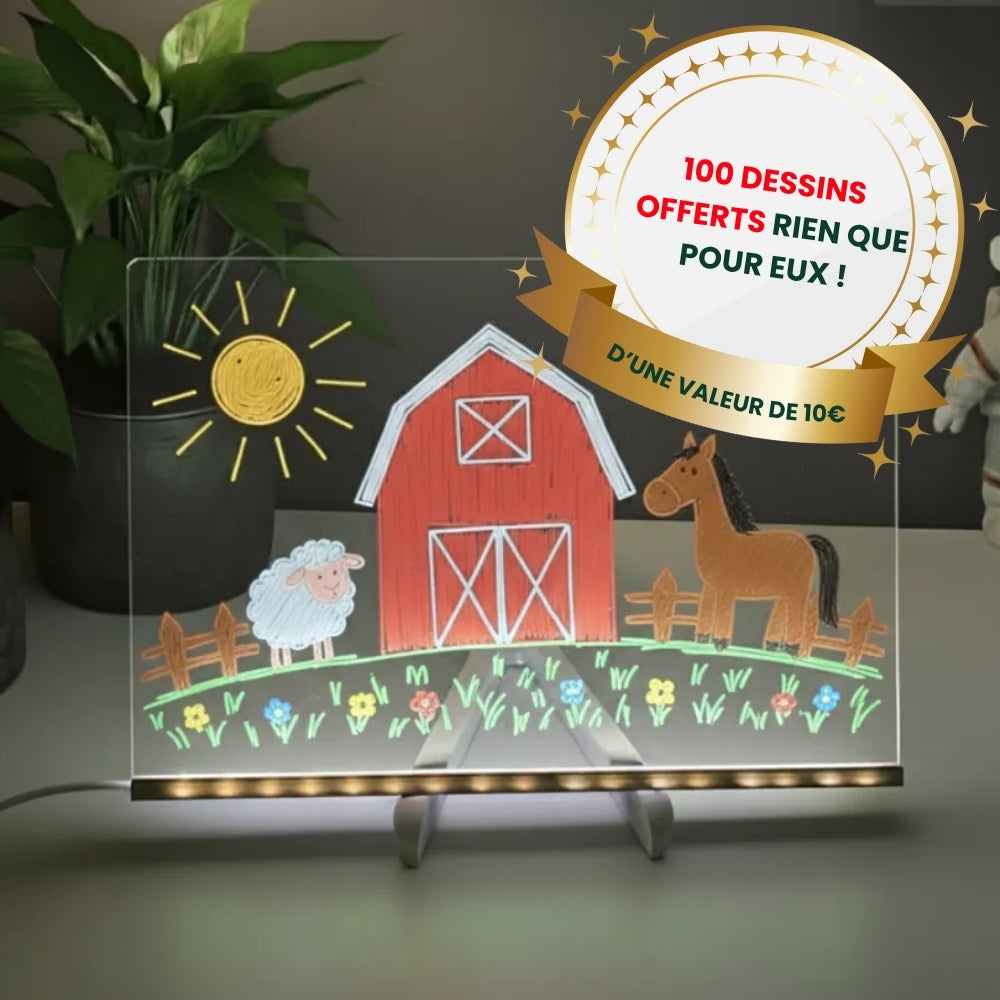 Tablette lumineuse et dessins offert